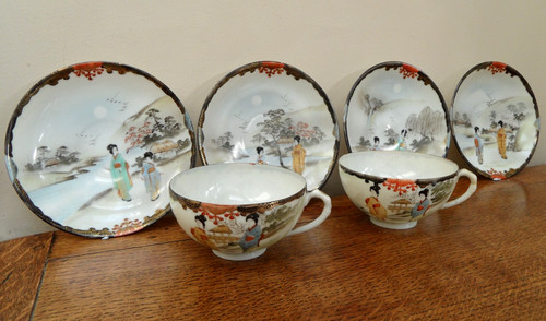 Vintage japanese hand painted - hand,