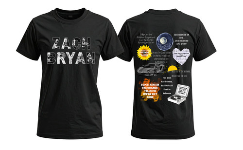 Zach bryan concert shirt - zach,