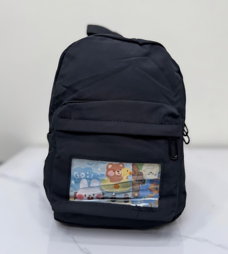 Black small polyester zip - small,
