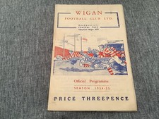 WIGAN V BARROW NORTHERN RUGBY LEAGUE MATCH PROGRAMME 1955