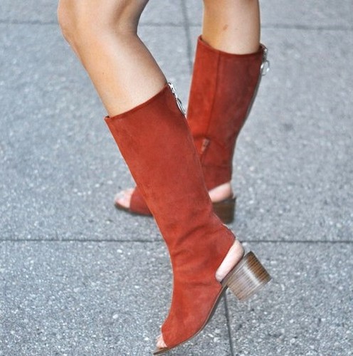 Zara brick suede leather - brick,