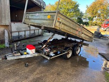 INDESPENSION 10F x 7FT TIPPER TIPPING TRAILER TWIN AXLE 3500KG WITH LADDER RACK