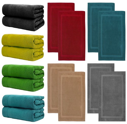 Luxury cotton bath mats - 2x,