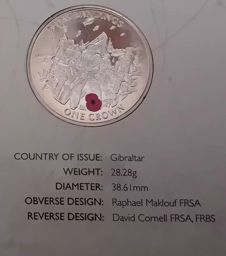 Gibraltar crown coin day in - coin, d-day