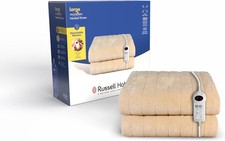 Russell Hobbs RHHT1004BG Electric Blanket Double Heated Throw Sherpa Beige