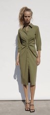 Zara bnwot kacki green - zara, rucked
