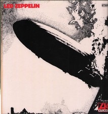 Led Zeppelin Self-Titled LP vinyl Germany Atlantic reissue LP. discolouration to