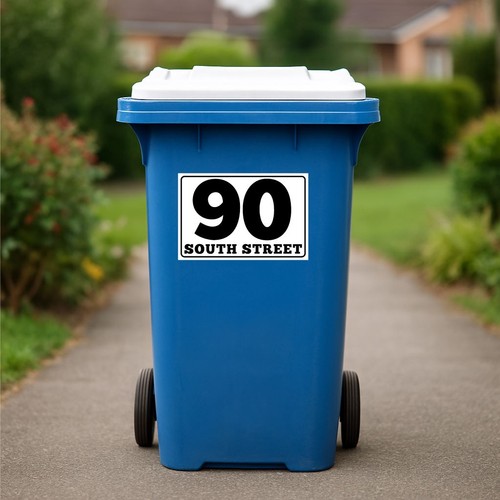 Wheelie bin stickers house - wheelie,