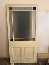 RECLAIMED - Victorian - ANTIQUE DOOR - Part Decorative Glass Vestibule / Porch 