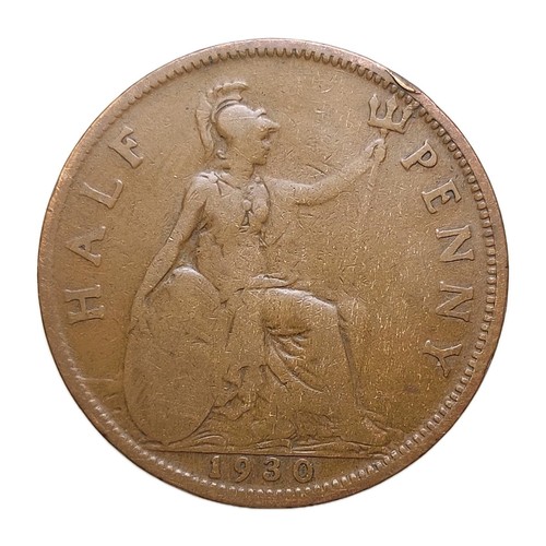 1930 great britain half penny - great,
