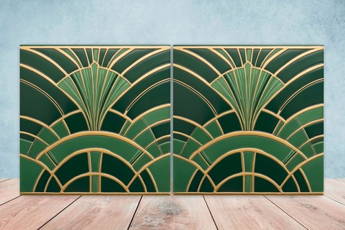 Art deco design ceramic tiles - art,