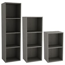 2, 3 or 4 Tier Wooden Bookcase Shelving Display Storage Shelf Unit Wood Shelves