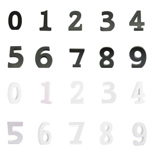 Wooden numbers 8cm - 8cm, mdf