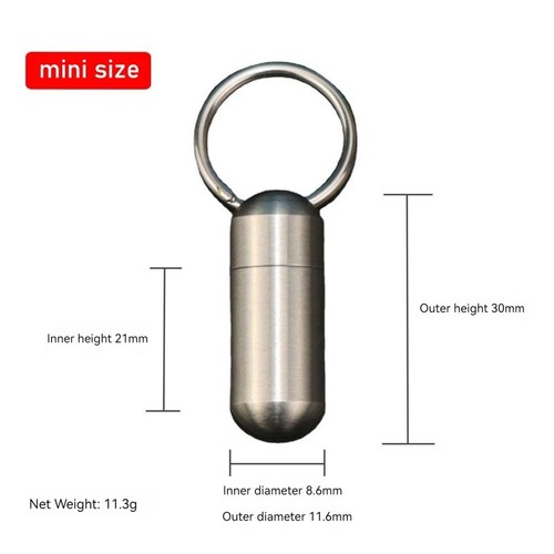 Keychain pill holder organizer - holder,