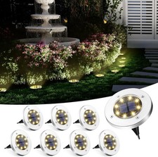 LED Solar Power Ground Lights Floor Decking Patio Outdoor Garden Lawn Path Lamp