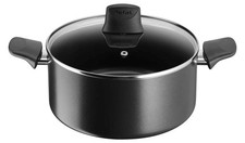 Tefal Titanium Force 24cm Non stick Stewpot, New but pot has a dent around rim a