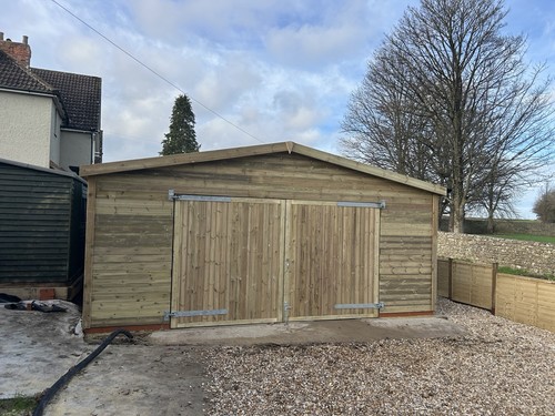 Timber framed garages - timber, and