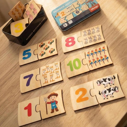 Wooden number matching pairing - number,