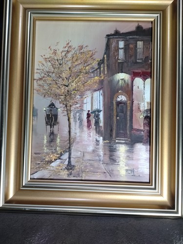 Framed oil canvas barry - oil, on