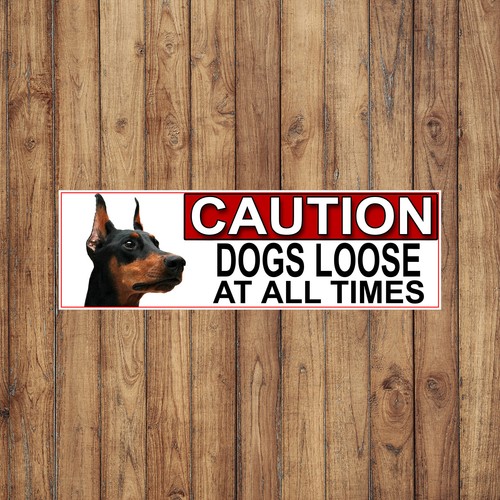 Doberman pinscher caution - doberman,