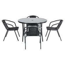 Round Garden Table And Black