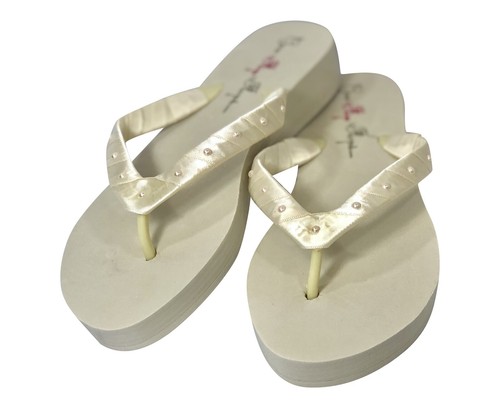 Ivory inch heel wedge flip - inch,