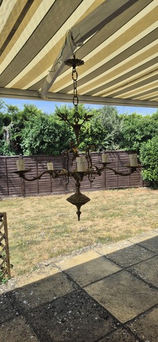Vintage brass chandelier arm - vintage,