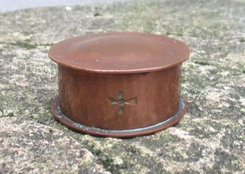 Vintage copper church pyx host - pyx,