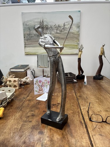Golfer statue with putter - statue,