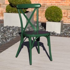 GREEN OUTDOOR DINING CHAIR GARDEN CHAIR ALUMINIUM DINING CHAIR RESTAURANT