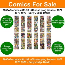 2000AD comics #11-99 - Choose prog issues - 1977 1978 1979 - Early Judge Dredd
