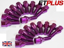 20 x Purple Steel Wheel Bolts