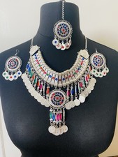 Afghan bohemian jewellery set - afghan,