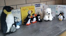 Story Sack Resource  Pengiuns + Polar Bears 5 Books 6 Quality Soft Toys New Sack