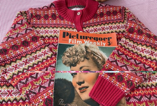 Country rose rust - red, knit