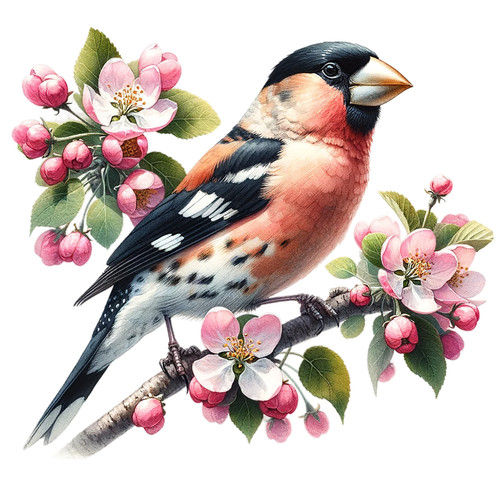 Bullfinch bird vinyl - bird,