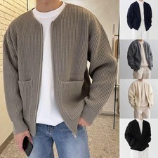 Mens Casual Cardigan Sweater