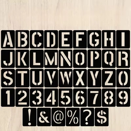 Pcs letter stencils - 42,