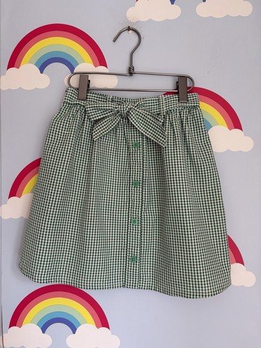 Girls green gingham school - girls,
