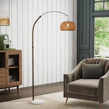 Arched Floor Lamp Domed Bamboo