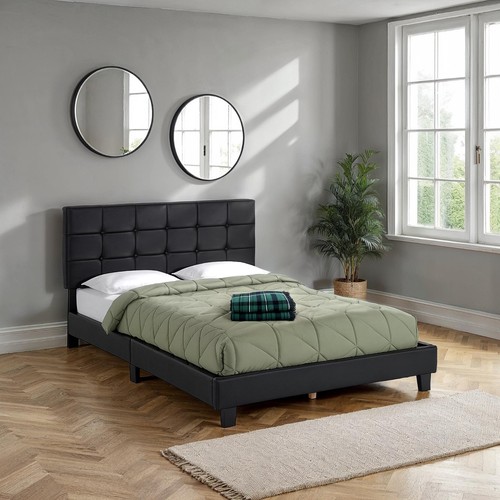 Arran 4ft6 double - cube, black