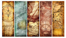 Vintage Maps Bookmarks Book