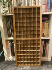 Vintage Wooden Printers Drawer Tray Wall Display Letterpress Curio Fractions