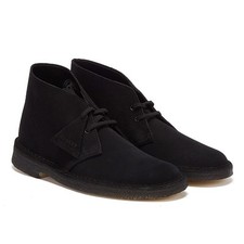 Clarks Desert Suede Mens Black