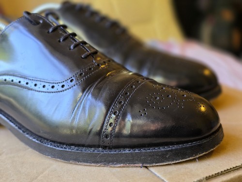 Grenson black leather brogues - black,