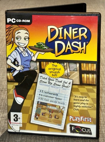 Diner dash rom disk - pc, cd-rom