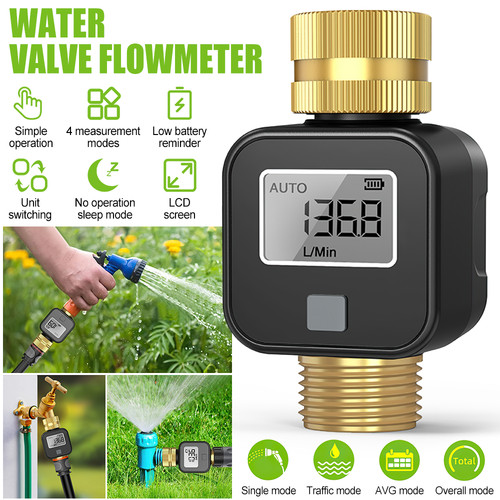 Digital water flow meter - meter, w/