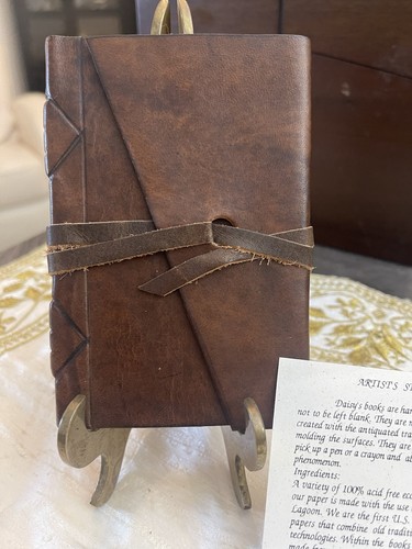 Handmade leather address book