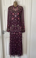 BNWT GORGEOUS COAST FLORAL EMBROIDERED LONG OCCASION MAXI DRESS SIZE 22 /20. 