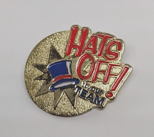 Hats off our team lapel - off!,